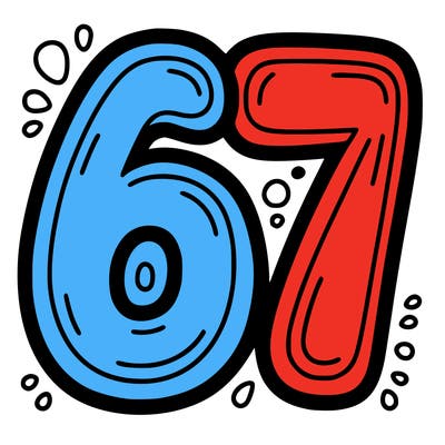 the number 67