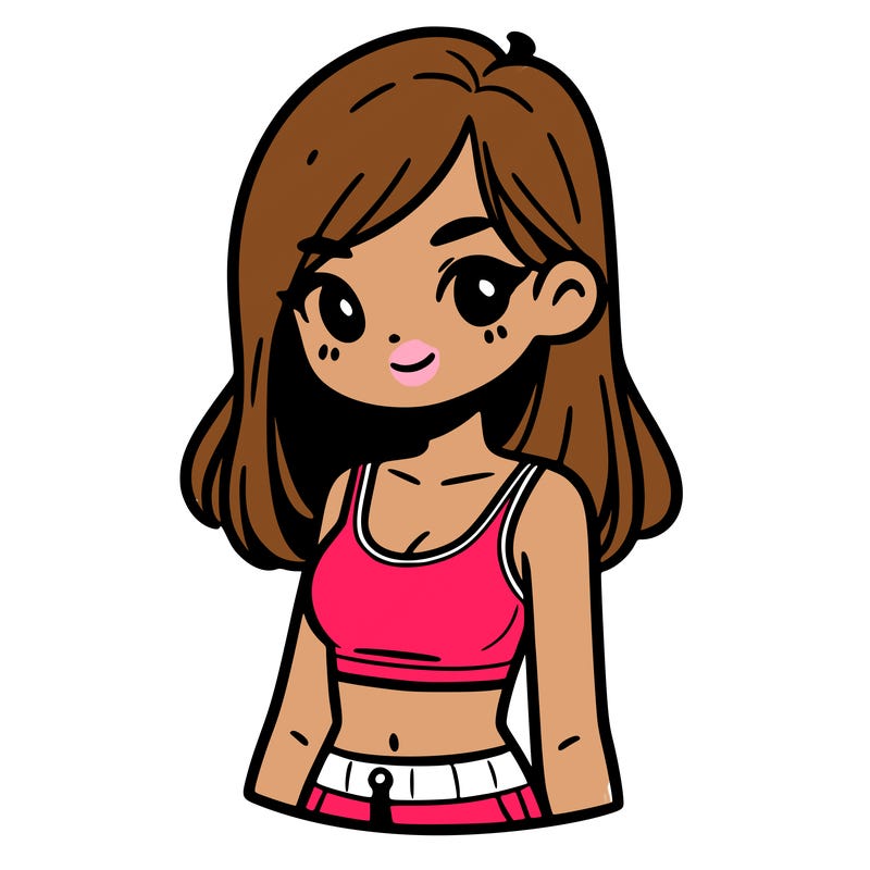 girl with crop top