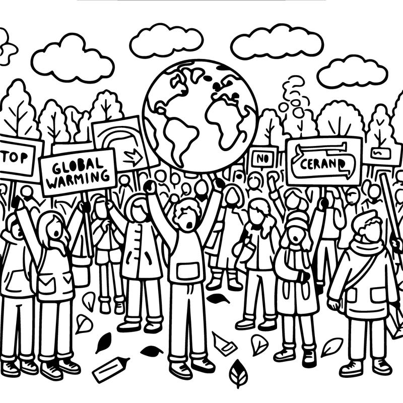 people protesting against global warming