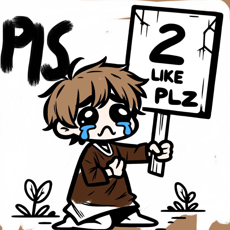 small poor toddler crying with sign that says 2 like plz