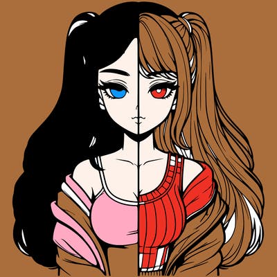 realistic girl split