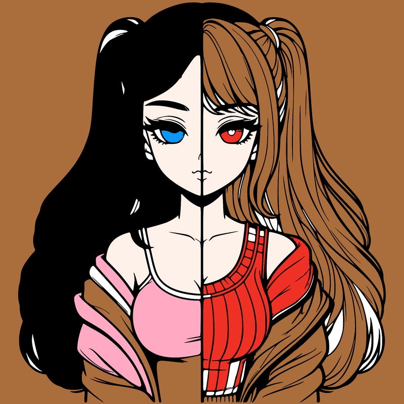 realistic girl split