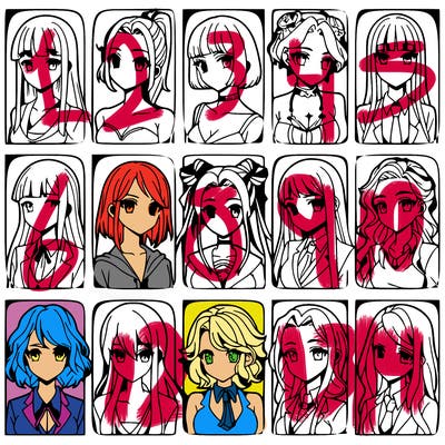 girls that look diffrent anime