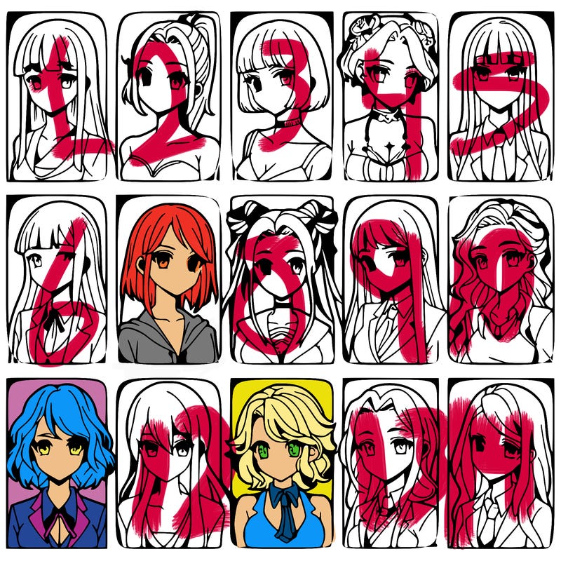 girls that look diffrent anime