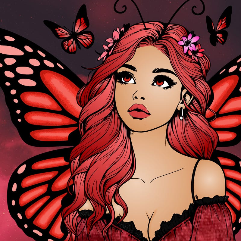 butterfly fairy realistic girl