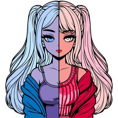 realistic girl split