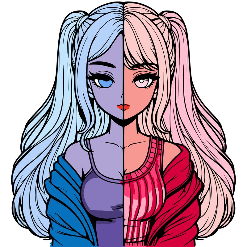 realistic girl split