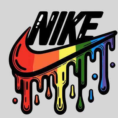 dripping nike logo