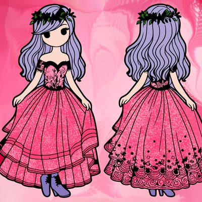 girl in a beautiful flowy dress