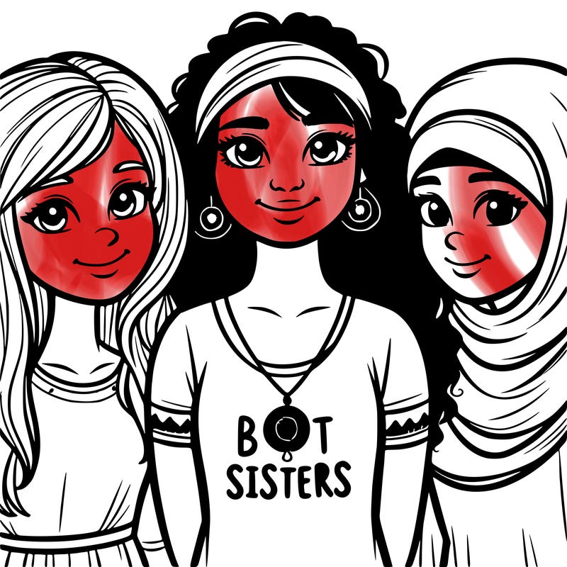 three sisters with a best sisters necklace