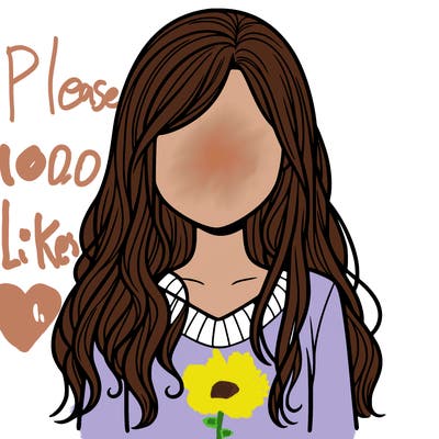 girl with hair but no face