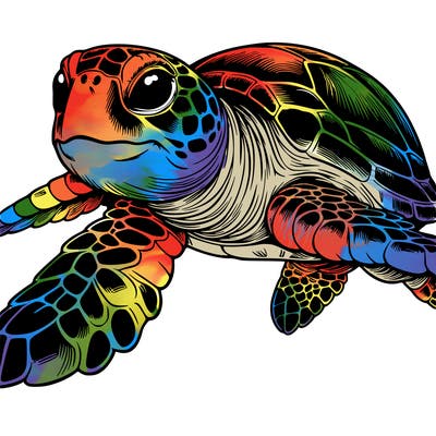 realistic sea turtle