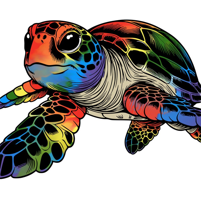 realistic sea turtle