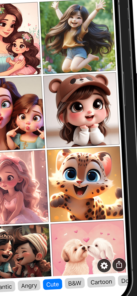 Jigsaw Puzzles - Relaxing Game - Galería que muestra arte de dibujos animados lindo y colorido en la aplicación Rompecabezas.