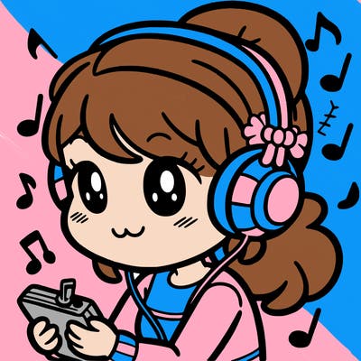 girl listening to music