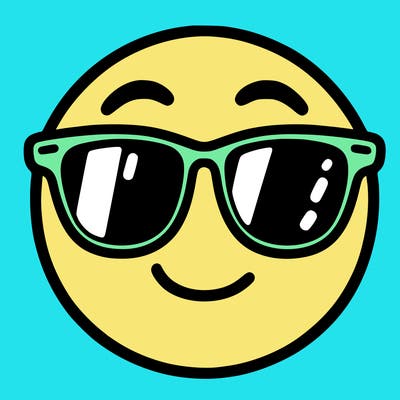 emoji with sunglasses