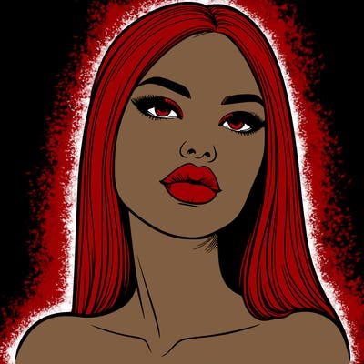 realistic woman with full lips