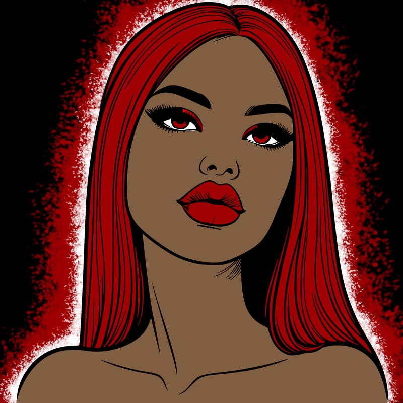 realistic woman with full lips