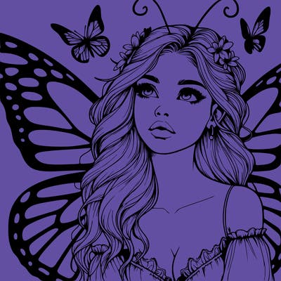 butterfly fairy realistic girl