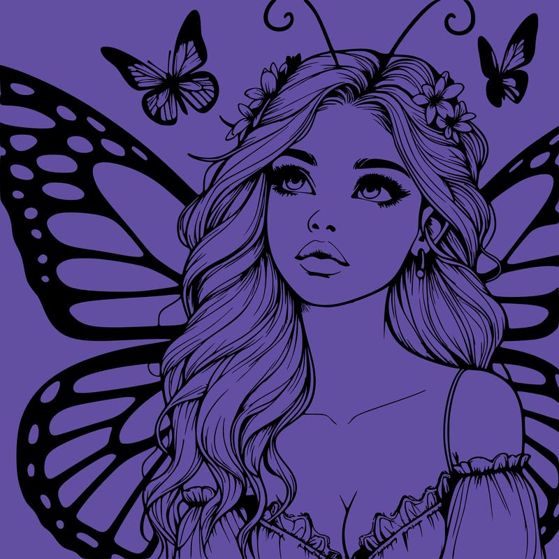 butterfly fairy realistic girl