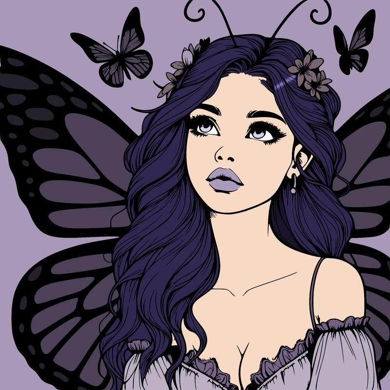 butterfly fairy realistic girl