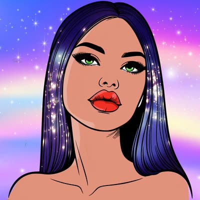 realistic woman with full lips