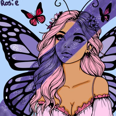 butterfly fairy realistic girl
