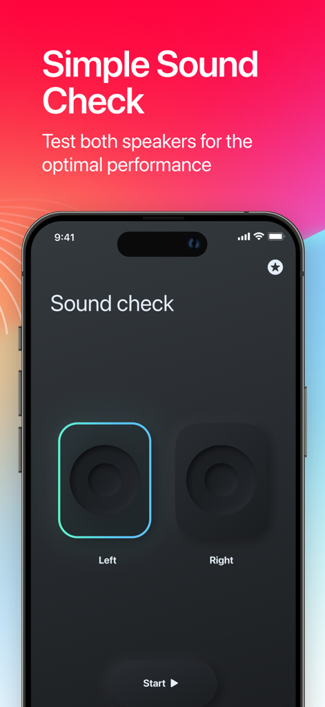 Water Eject - Interface of the Water Eject app showing the Sound Check feature to test phone speakers