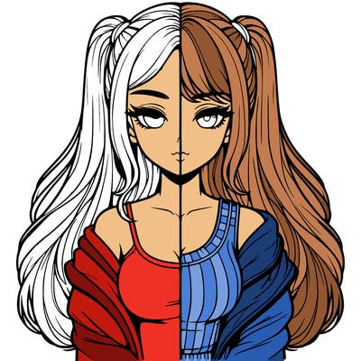 realistic girl split