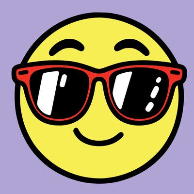 emoji with sunglasses