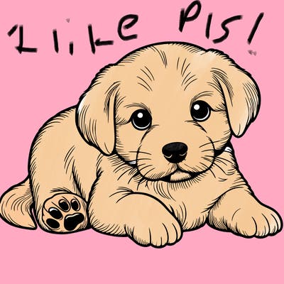 a cute realistic puppy