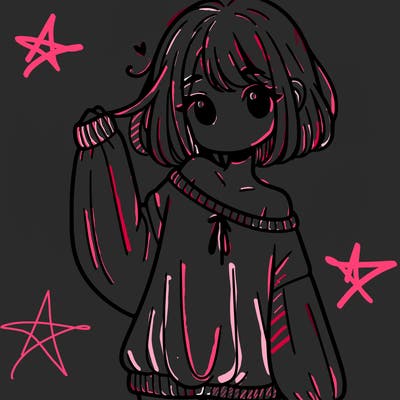 girl in baggy sweater hanging off her shoulder