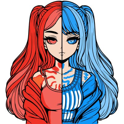 realistic girl split