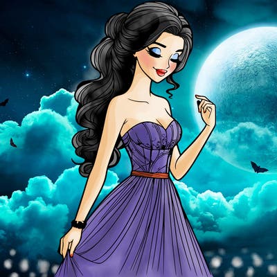 a realistic woman wearing an elegant dress