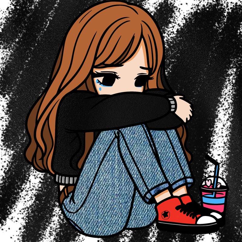 a girl  after a breakup