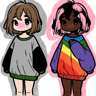 girl wearing baggy sweater