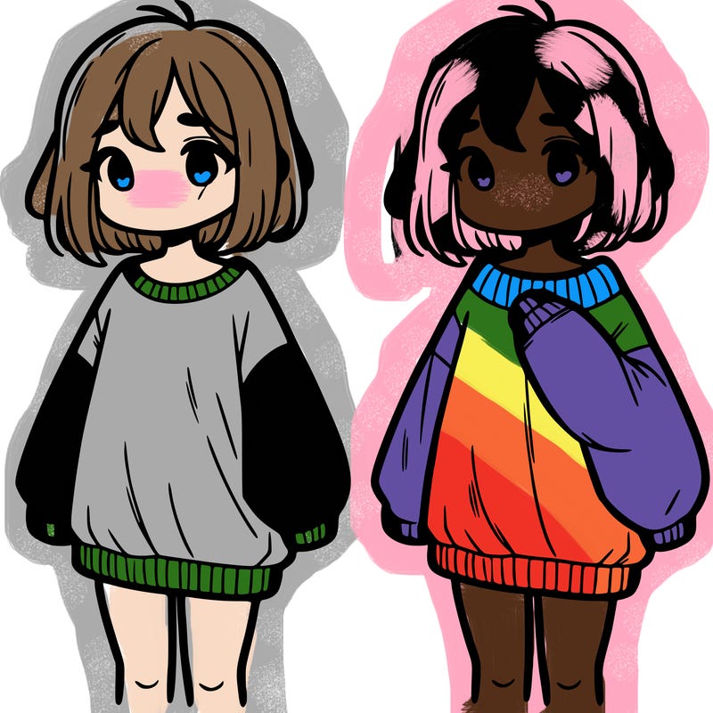 girl wearing baggy sweater