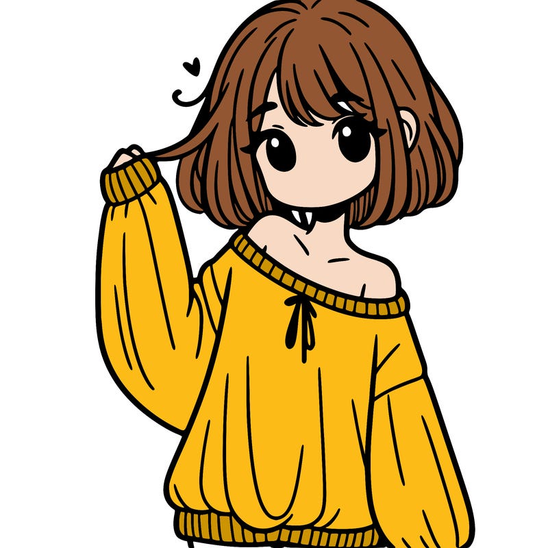 girl in baggy sweater hanging off her shoulder