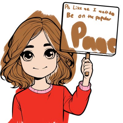 realistic girl holding up a sign