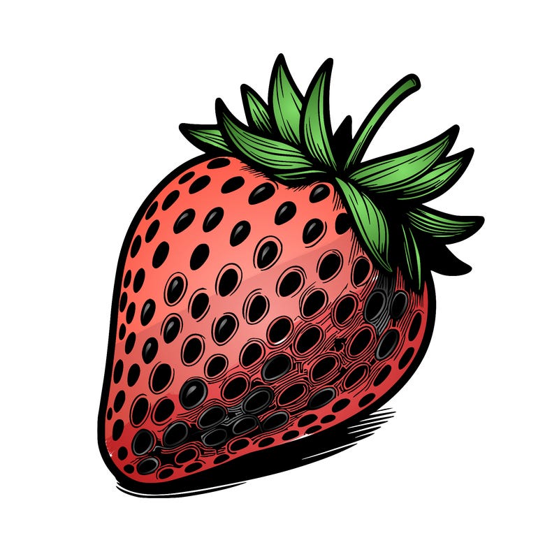 realstic strawberry