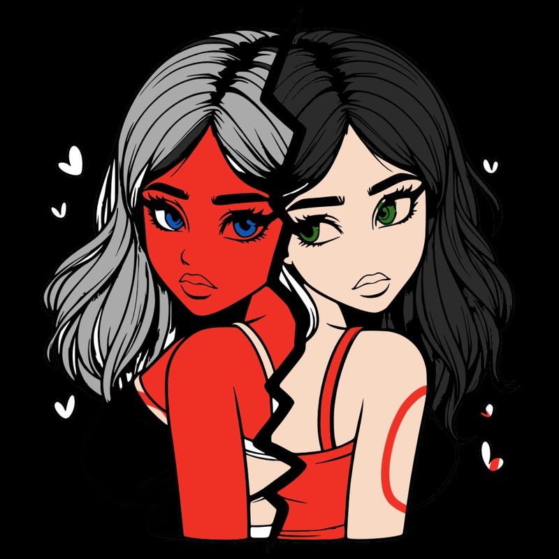 realistic girl split