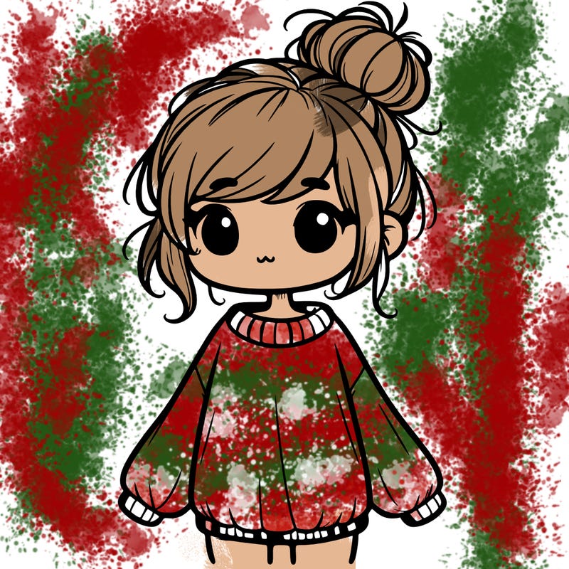 cute girl with baggy sweater and messy bun