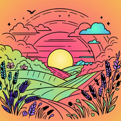 beautiful sunset the sky