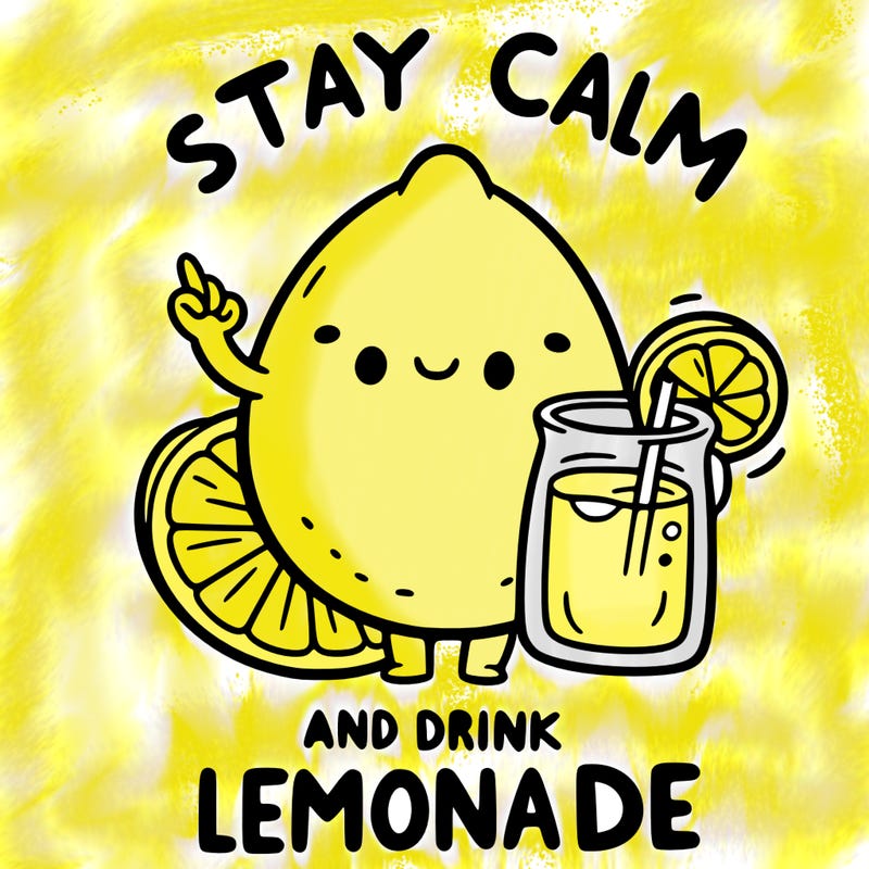 stay calm and drink lemonade