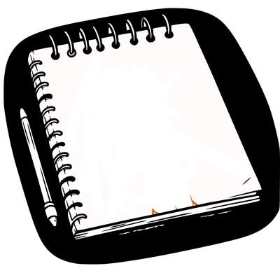 a blank sketch pad