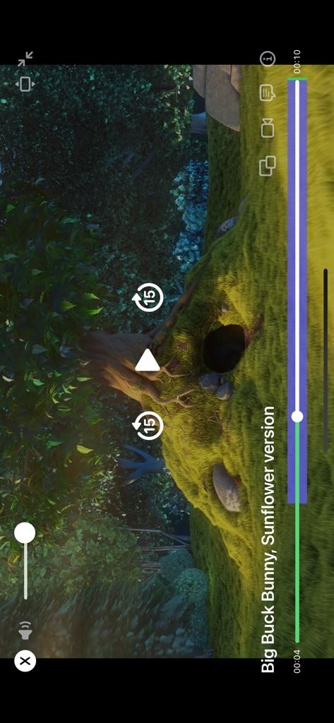 KSPlayer播放器-Tracy - KSPlayer mobile video player interface showing playback of a movie in landscape mode with touch controls