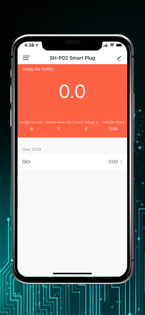 DELTACO SMART HOME - App Deltaco Smart Home che mostra il consumo energetico di una presa smart