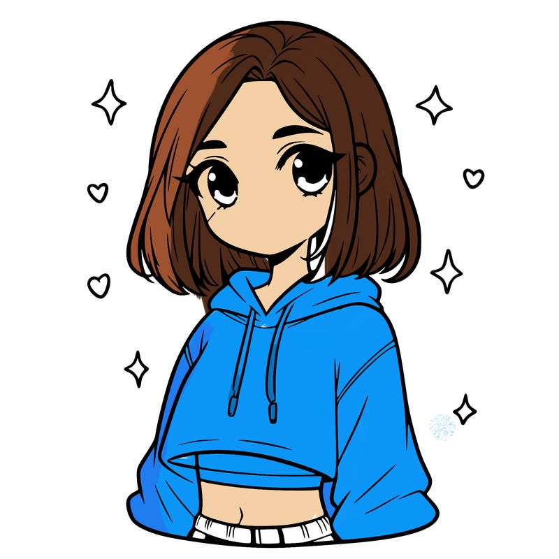 girl with a cropped hoodie on