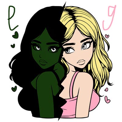 realistic girl split