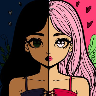 realistic girl split